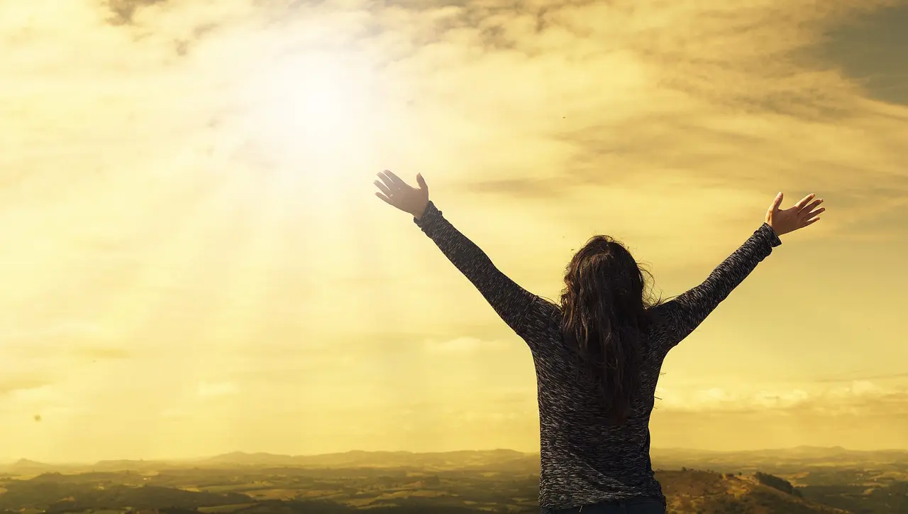 Woman sky